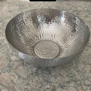 Threshold Hammered Aluminum Serving Bowl